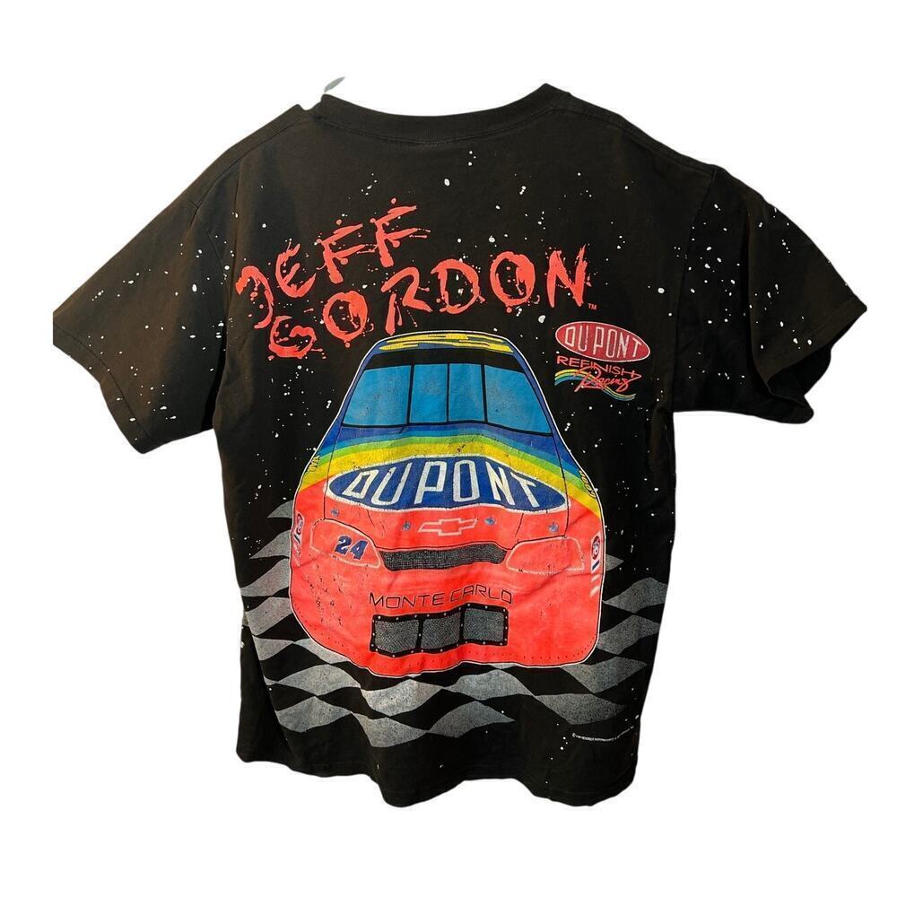 Vintage 1995 Jeff Gordon DuPont Racing Tee Size L 100% Cotton NASCAR #24